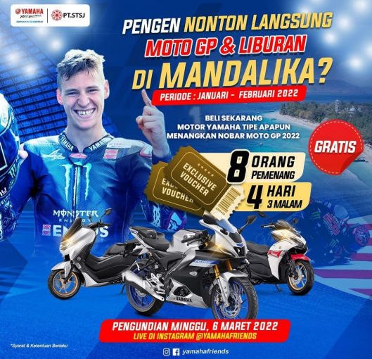 Yamaha STSJ Bagikan Tiket Nonton MotoGP Gratis!